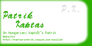 patrik kaptas business card